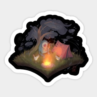 Camping Monster Sticker